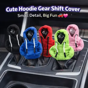 Cute Hoodie Gear Shift Cover Soft Warm Car Shifter Protector Universal Fit Funny Car Interior Accessory Small Detail Big Fun