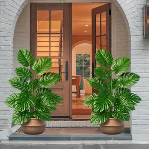 40.15 Inch Artificial Faux Plants, Plastic Tropical Leaves, Modern Nordic Home Decor, Indoor Greenery for Living Room, Office, Wedding Archway
