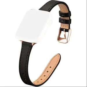 1PC Slim 14mm Leather Smart Strap, Smart watch straps, Adjustable, Compatible with Apple Watch 38/40/41/42/44/45/46/49mm, Suitable for Apple Watch Series Ultra/SE/10/9/8/7/6/5/4/3/2/1 Young Women's Smart Strap (Strap only, watch and case not included)