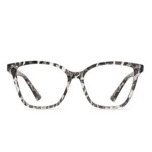 DIFF Leah Clear Leopard Blue Light Reading Glasses - Lightweight Stylish Cat Eye Frame DIFF Leah Clear Leopard Blue Light Reading Glasses - Lightweight Stylish Cat Eye Frame