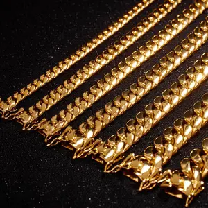 18K Gold Vacuum Plated Stainless Steel Chain & Copper Deployment Clasp Miami Cuban Link Chain Italy Mexico & Micro Inspired Unisex Hip Hop 8-22mm Bracelet for Men & Women Jewelry,Daily Wear,Casual Fashion,Gift Idea,Chicano Style,Weighty Feel,Stackable