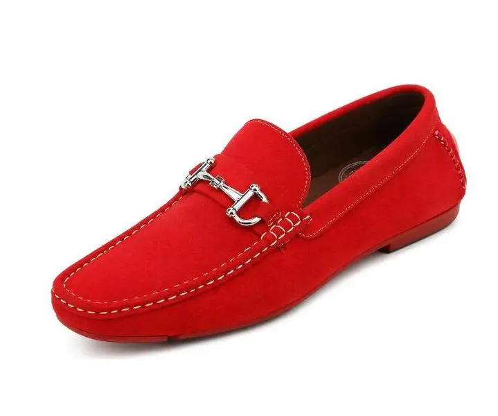 Men's Ultrasuede Driving Loafers - Microfiber Plush Moccasins with Silver Horse-Bit, Comfortable Slip-On Casual Driving Shoes