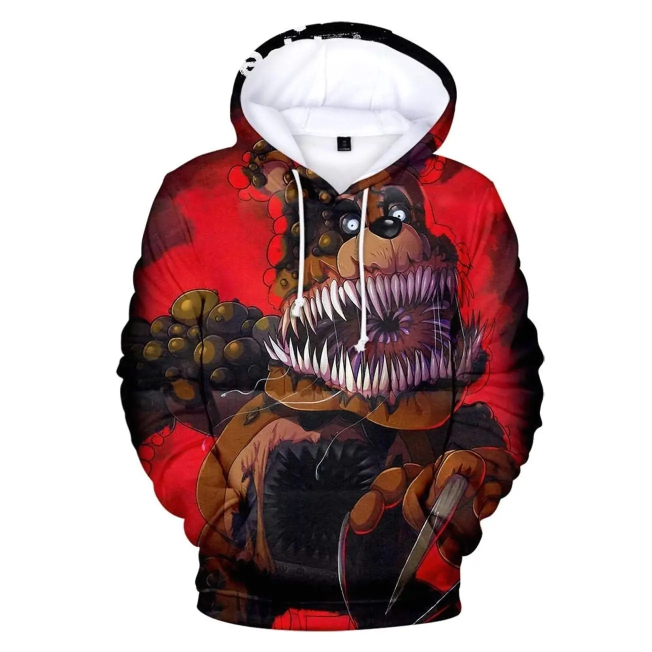 3D Printed Horor Bear Cosplay Hoodie Unisex Sweatshirt Coat Pullover Hoodies