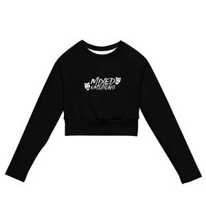 Mixed Emotions Recycled Long-Sleeve Crop Top All Over Print