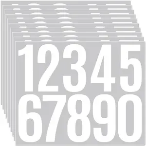 10 Sheets Mailbox Number Stickers 3 Inch - Self-Adhesive Vinyl Numbers 0-9 for Mailbox, Posters, Bulletin Boards, Windows, Doors, Crafts,  Decor - Large White Alphabet Stickers for DIY Projects