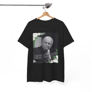 Dick Cheney Tribute Shirt Vintage Memorial Tee In Loving Memory Political Graphic Top Retro 2000s Aesthetic Rip Style T-shirt Cotton Grey