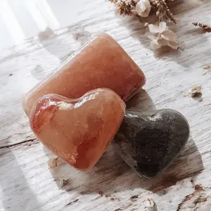 Pink Heart Exfoliating Salt Stones