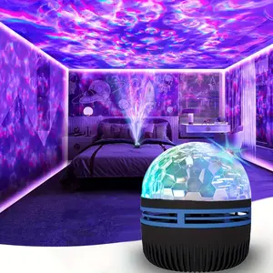 Water Wave Projector Galaxy Lamp Bedroom Night Light Home Cinema Ceiling Room Decor Valentine Gift Camping Wedding Halloween Christmas