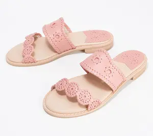 Jack Rogers Leather Slide Sandals - Caroline