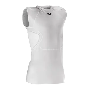 McDavid Rival Integrated Shirt/5-Pad  Light Breathable Durable Compression Shirt with Core Protection for Football & Lacrosse