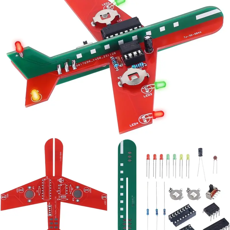 DIY Soldering Practice Project Kit for Beginners, 3 Color LED Flashing Lights Soldering Project Kit for High School Student Back to School Soldering Practice STEM Education