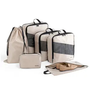 6 Set Compression Packing Cubes For Travel- Effortless Organization&Space Saving Cube For Quick Packing And Unpacking,Travel Must Have Suitcase Essentials For Business Trip,Cruise,Camping,Vacation