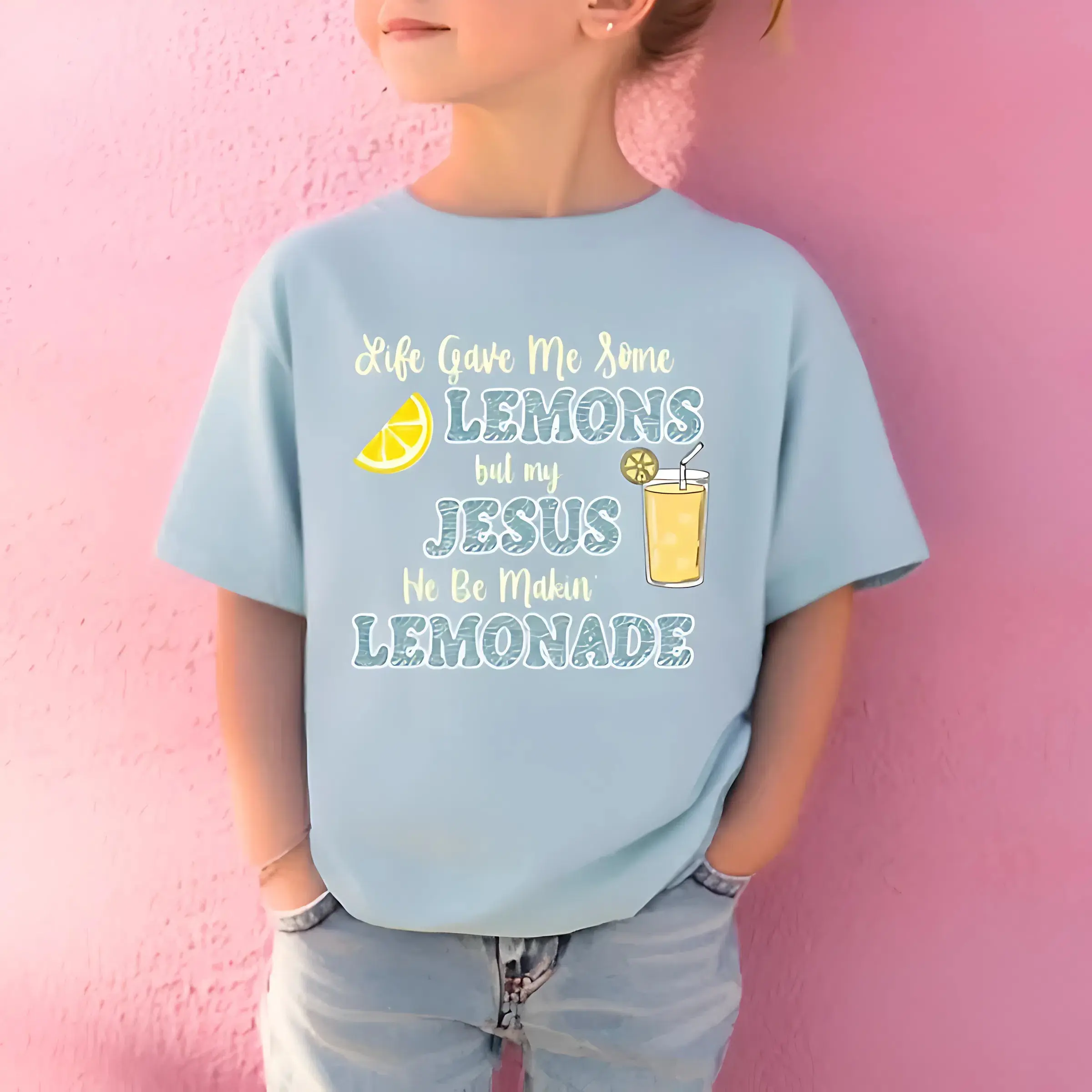 YOUTH and ADULT Life Gave Me Some Lemons T-Shirt, lemonade youth shirt, jesus tee, Christian Tee, Faith Based Shirts, Vintage Fashion, Youth Clothing, birthday gift, summer outfit, outdoor apparel