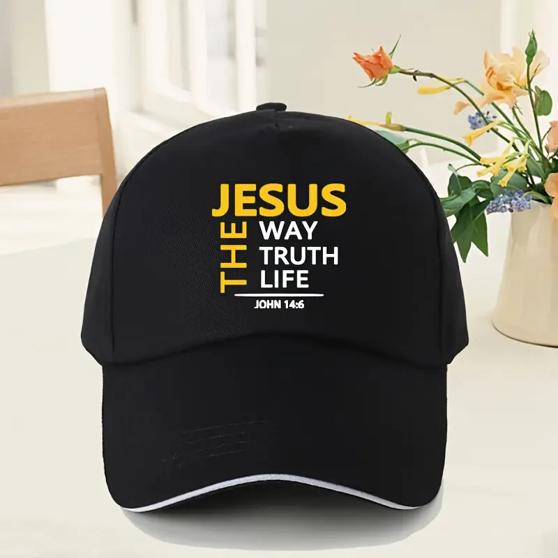 Streetwear Jesus Print Dad Hat in 100% Cotton for Men & Women, Faith-Based Fashion with Adjustable Strap and Curved Brim, Sports, Baseball Cap, Breathable Fabric, Baseball Caps, Unisex, Outdoor Wear, All Seasons, Casual, One Size Fits Most