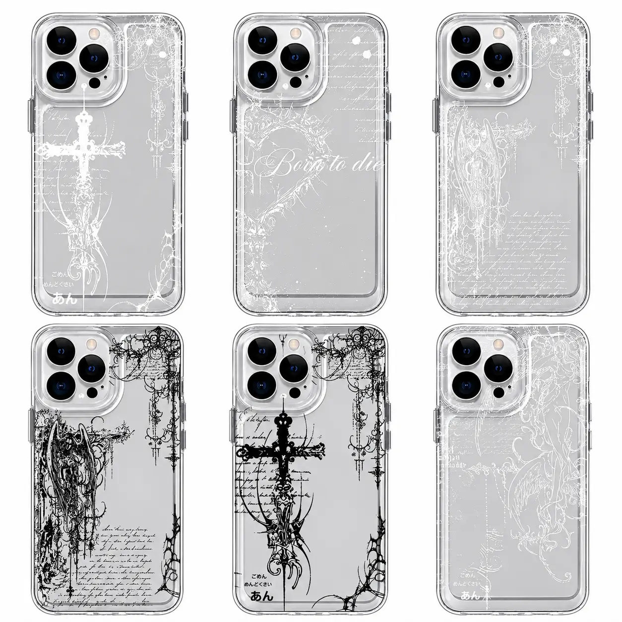 Transparent Shockproof Protective Smartphone Casing - Ins-Style Creative Fashion Mobile Accessory for iPhone 17/16/15/14/13/12 Pro Max Plus, Samsung Galaxy, Handheld Device Cover, Birthday & Holiday Gift
