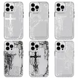 Transparent Shockproof Anti-Drop Cellphone Casing for iPhone 18/17/16 Pro/16/15/14/13/12 Pro Max Plus, Ins-Style Fashion Protection Accessory, Multi-Color Option, Ideal Birthday Gift for Adults,techvibes