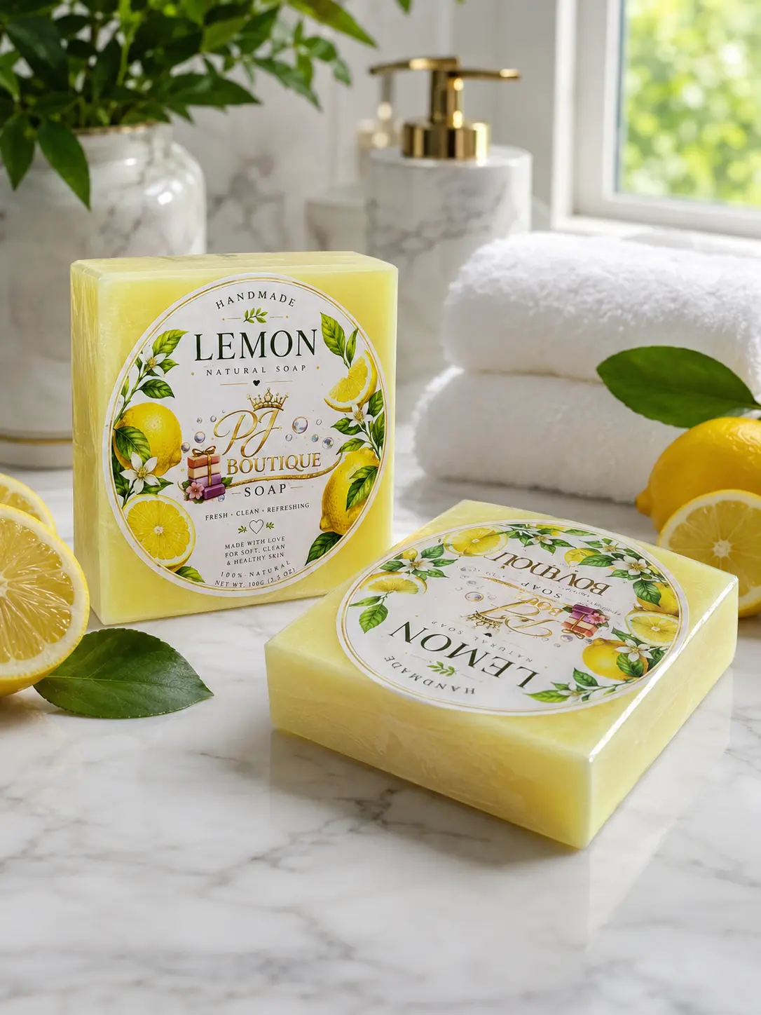 1ps/3pcs Lemon Soap Natural, Net: 100g (3.5oz)