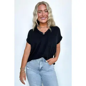 Perfect Essential V-Neck Dolman Pocket Top