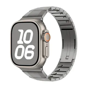 Quick Release Modular Stainless Steel Strap Compatible with Apple Watch 44/45/46/49mm Curved-Side Classic Design Timeless Aesthetic for Sophisticated Look Durability & Style
