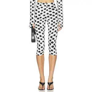 Norma Kamali Capri Legging in Paint Dot