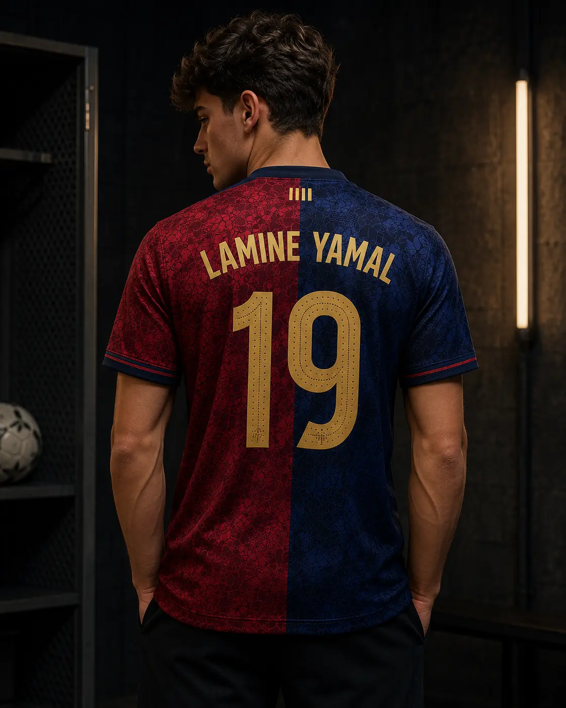Men's Number 19 Soccer Fan Jersey Short Sleeve Breathable Athletic Sports T-Shirt