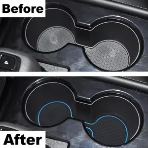 Soft Silicone Car Cup Holder Mat, Dustproof Shock Absorbing Cup Tray Pad, Real Car Interior Protection Pad, Fits Nissan Qashqai 2021 Model