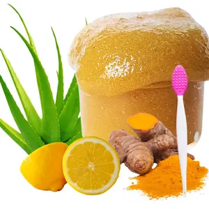Lip Scrub Kit, Brightening Turmeric Lip Scrub and Lip Scrub Brush