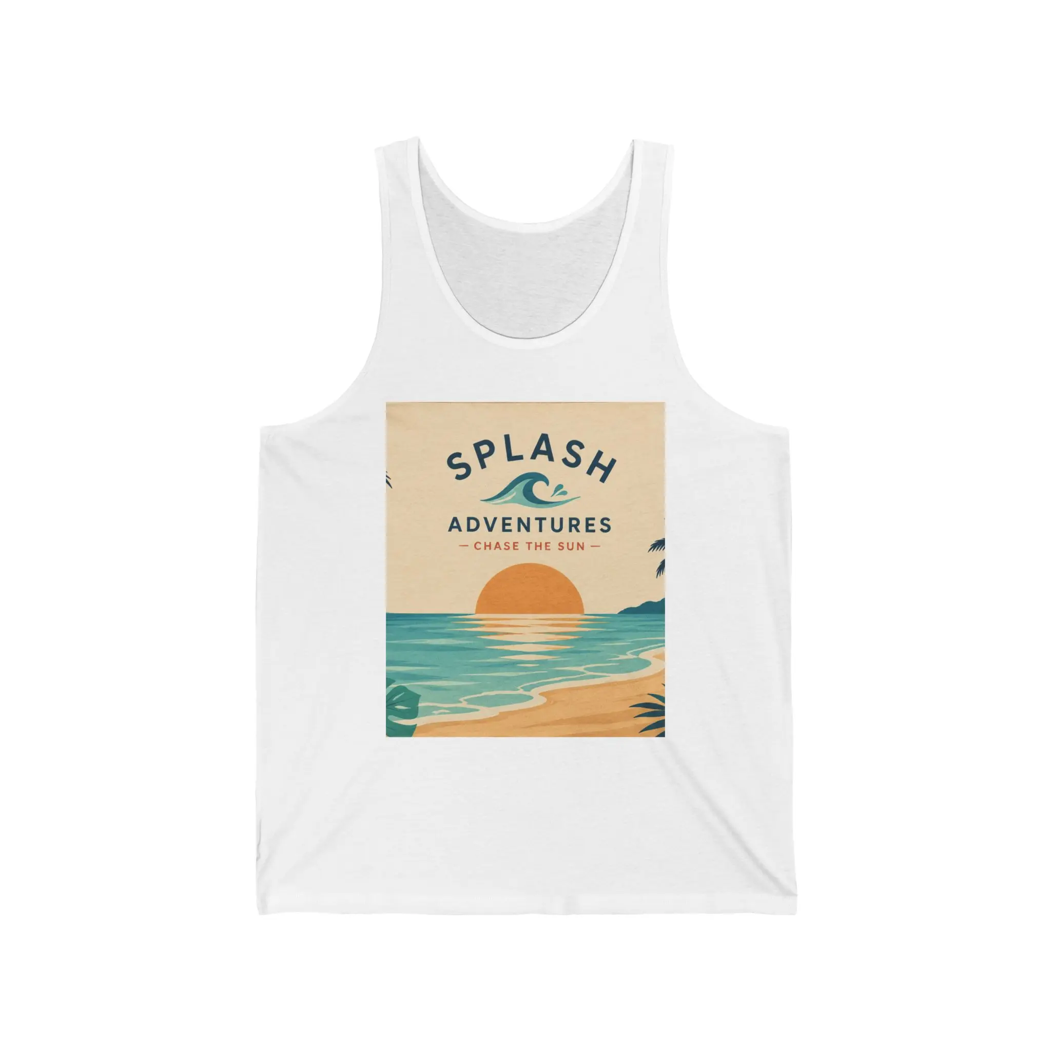 Splash Adventures Men’s Tropical Tank Top | Beach, Pool & Waterpark Summer Tank