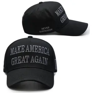 MAGA Trump 2024 Never Surrender Embroidered Hat Cap| MAGA Make America Great Again | Donald Trump Hat Embroidered USA, Embroidery Structured Cap Hat