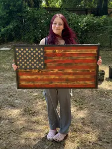 Hand made Wooden Flag