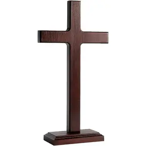 Wooden Wall  with Stand for  or Standing 12.5 Inch  Christ Catholic  Crafted  for Wall Decoration Table  Decor