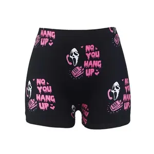 2000s clothesWomen's Sleep Bottoms Boxers Shorts Pajamas Black S M L Casual Sports Fitness Cartoon Halloween Print Soft Breathable Comfortabl Loungewear Nightwear Womenswear Homewear Pjs Gamis Sy50-C Sy50-A