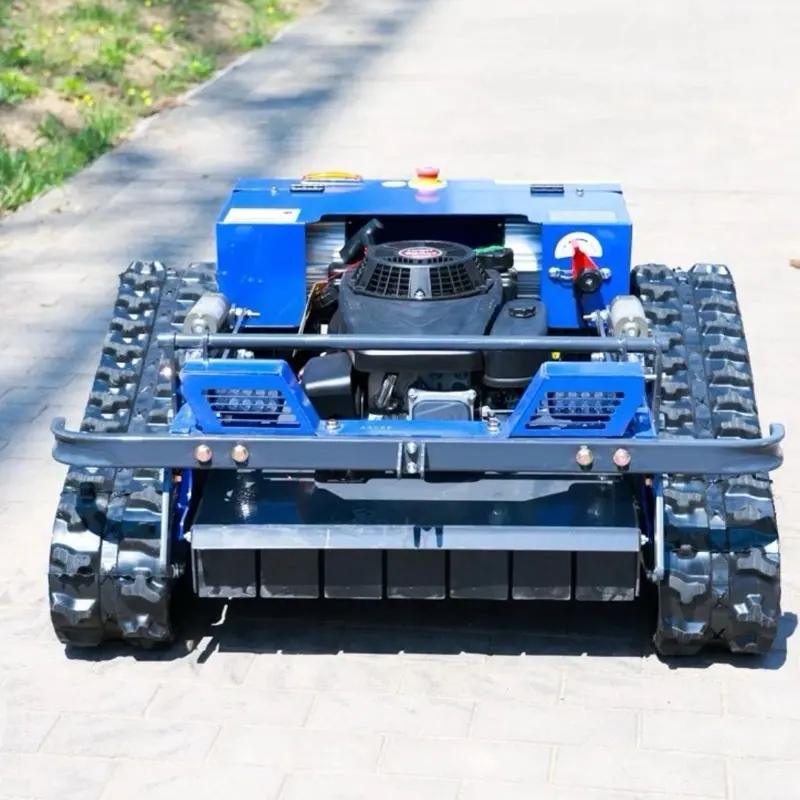 RC Lawn Mower Zero Turn Tracked Remote Control Lawn Mower Gasoline.