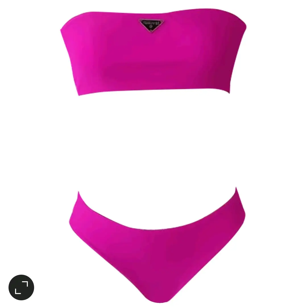 2 Piece Bikini Set | Tebo Dambe Pink Tube Swimwear