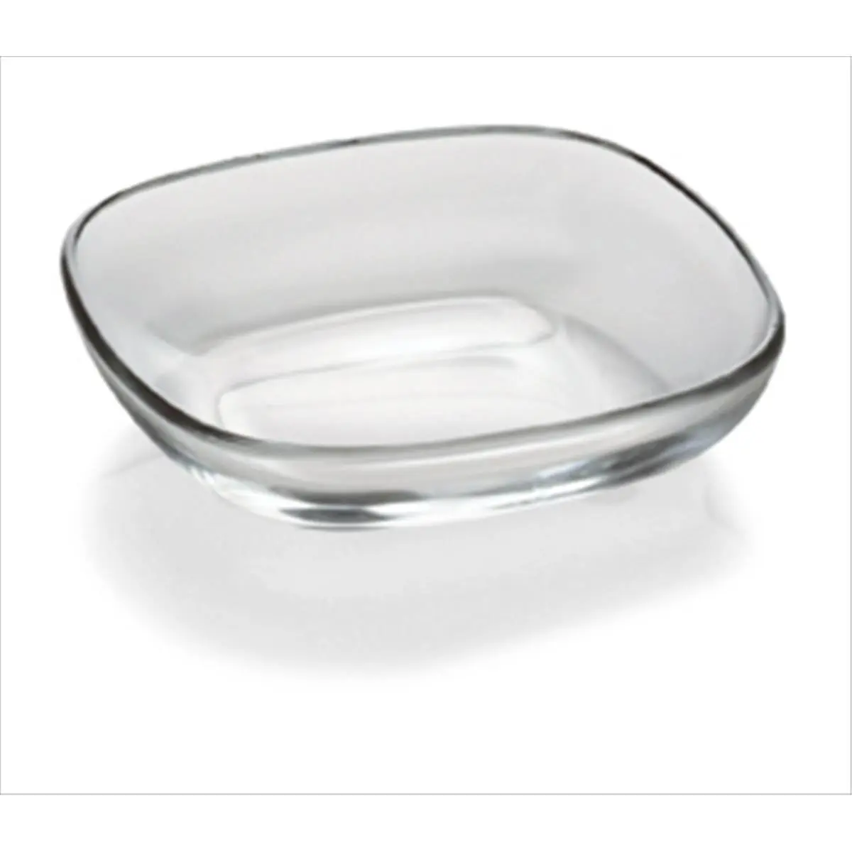 212 MAIN Fenice High-Quality Square Glass Dinner Plate Set - 5.5x5.5 in, Case of 6, Dishwasher Safe Tableware, Dinnerware Sets