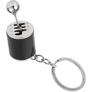 Gear Shifter Keychain, 6 Speed Manual Transmission Keychain Mini Gearbox Key Chain Stick Shift Keyring Creative Fidget Toy for Men Car Lovers Gift Auto Part Accessories