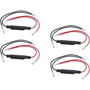 4PCS Motorcycle Resistor, 12V 10W Turn Signal LED Load Resistor Flash Blinker Fix Error, Universal Led Indicator Adapter Resistor Decoder Compatible with Motercycles Scooter