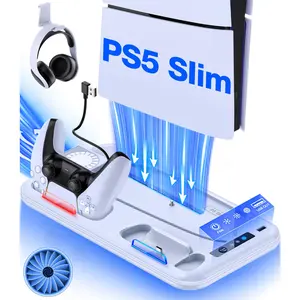 BEBONCOOL Cooling Stand For PS5 Slim Controller Charger Cooling Station for Playstation 5 Slim Disc & Digital Editions