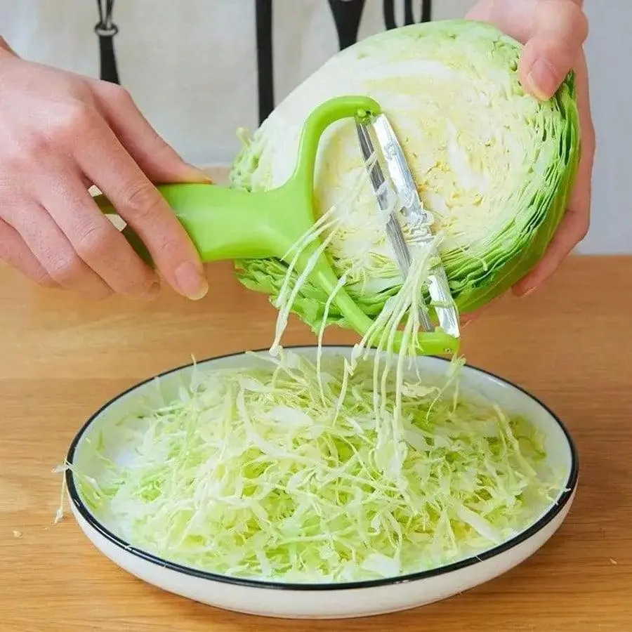 1pcs Multifunctional Stainless Steel Cabbage Slicer And Vegetable Peeler - Perfect For Slicing, Shredding, And Scraping - Essential Kitchen Tool , Vegetable Slicer