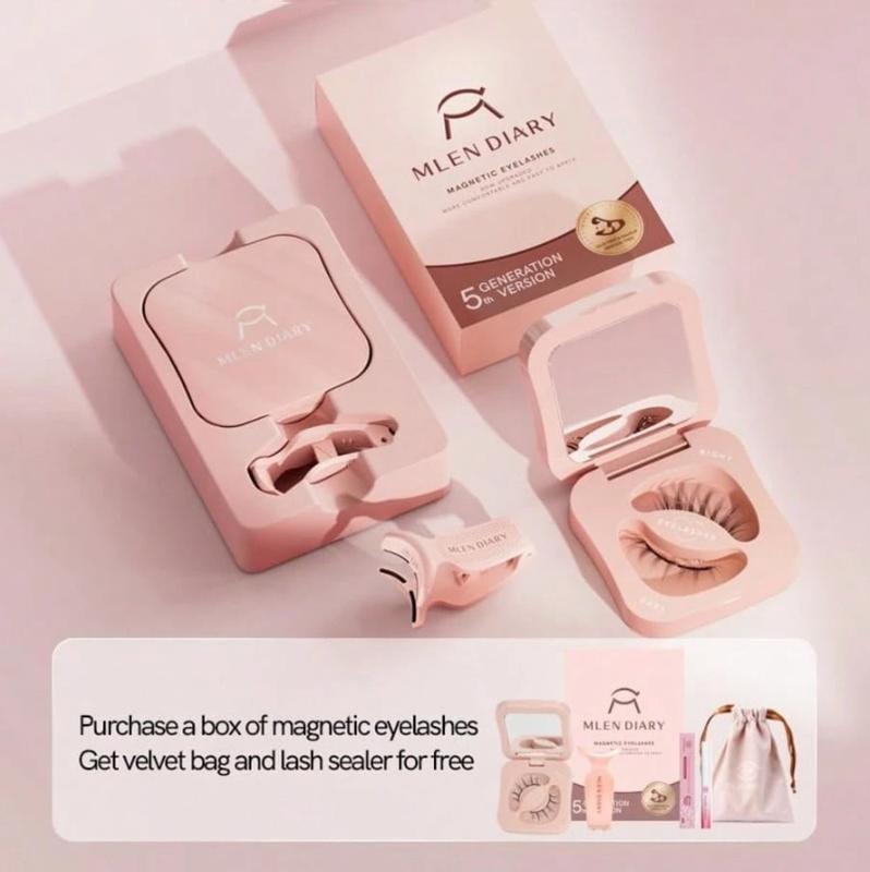 [Soft Magnetic] Magnetic Eyelash Case - Reusable Soft Magnetic Eyelashes, No Glue Or Eyeliner Needed, Waterproof, Lightweight And Natural, 10-12 Mm, Includes Pouch And Brush, Magnetic Eyelashes Are Reusable!