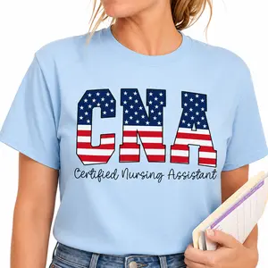 Patriotic CNA Shirt, Certified Nursing Assistant 4th of July Tee, Nurse Aide USA Flag T-Shirt, CNA Week Shirt