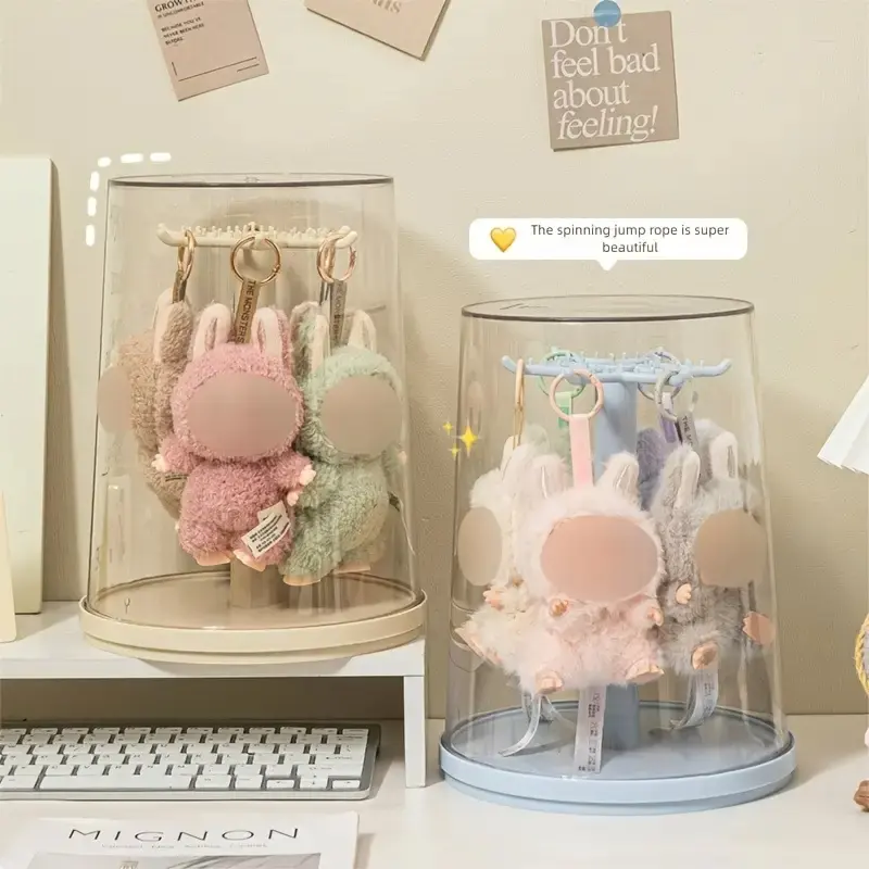 360°Rotating Acrylic Clear UV-Resistant stackable Display Case Compatible with Sliding rack Dust Cover,Lidded Doll Storage Box,Hanging Rack,for Plush Toys And Action Figure Collections,Dustproof and Waterproof Organiser summerwins,Collection Organizers