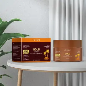 Gold Shimmer Tanning Gel for Summer Beach, Gentle Moisturizing Formula, Enhances Tan, Ideal for Outdoor Use, Moisturizer