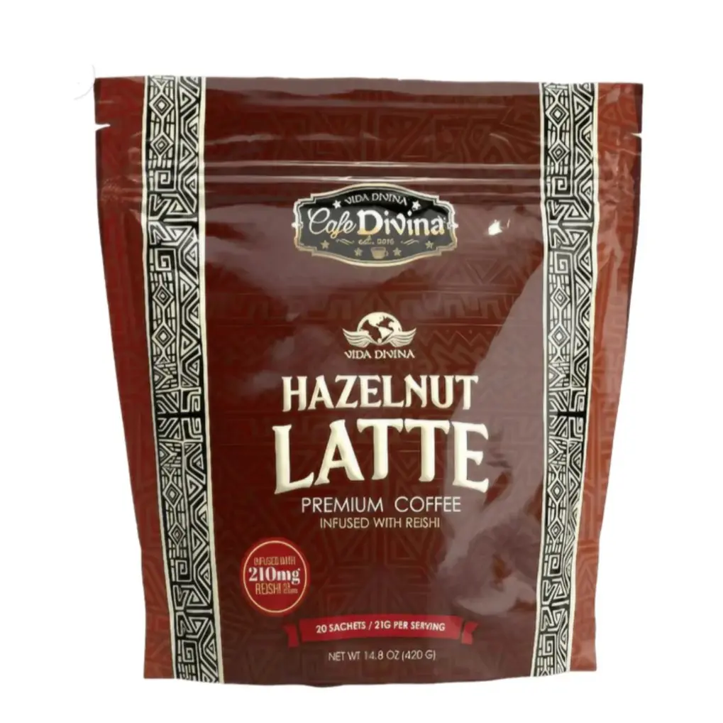hazelnut latte coffee premium organic.Beverage
