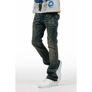 Onyx Tint Blue Stacked Flare Jean