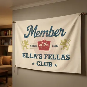 Ellas Fellas Club House Flag, Western Country Concert Graphic House Flag, Vintage Rodeo Music Fan Flag, Gift For Her Him