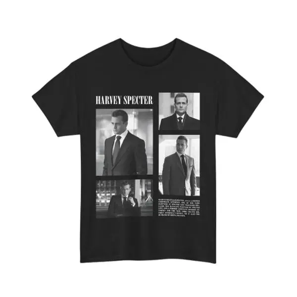 Harvey Specter Biography Vintage Graphic T-Shirt Classic Cotton