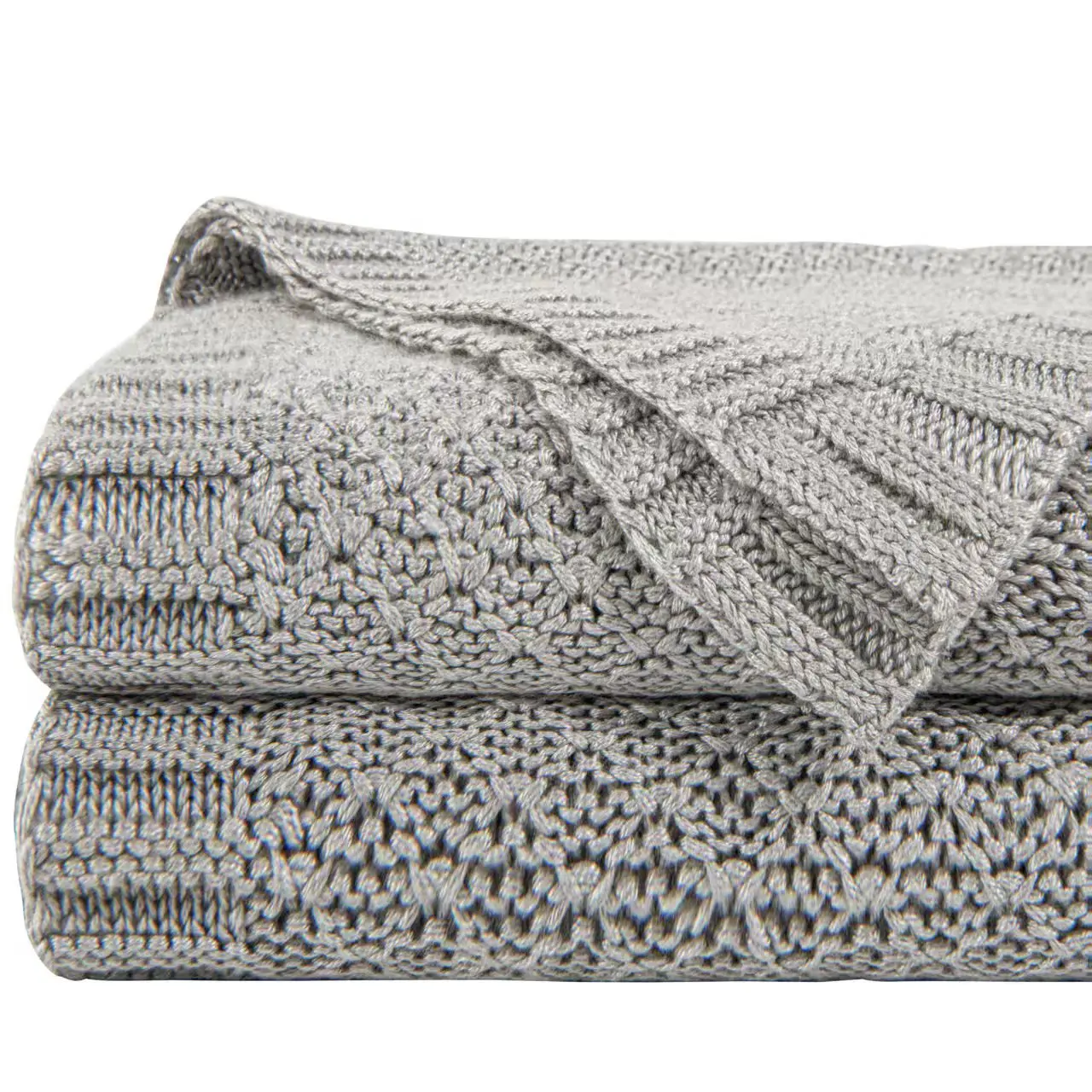 [ Summer Sale Deals ]NTBAY Natural Bamboo Cooling Blanket - Cable Knit Blanket - Rayon Derived from Bamboo, Soft and Breathable, for Summer, Springtok, Gift