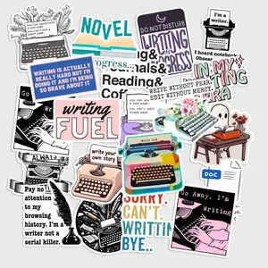Sticker Pack 20 pcs Author Writing Stickers, Creative Words Vinyl Decals