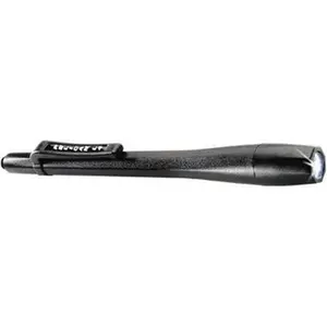 Pelican Compact White LED Bulb Mini Flashlight - 16 Lumens, Black Aluminum Body, 4 Button/Coin Cell Alkaline Batteries Included (018100-0100-110)